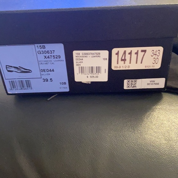 Chanel Leather Loafers Silver NWT size 39.5 made in Italy. - Picture 9 of 9